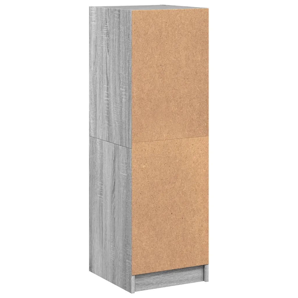 Credenza | Madia | Buffet da pranzo | Armadio da pranzo con Ante in Vetro Grigio Sonoma 35x37x109 cm