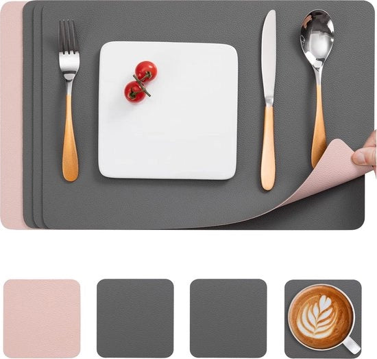 Piatti da cucina lavabili - Doppia faccia - 4 pezzi - PVC ecosostenibile