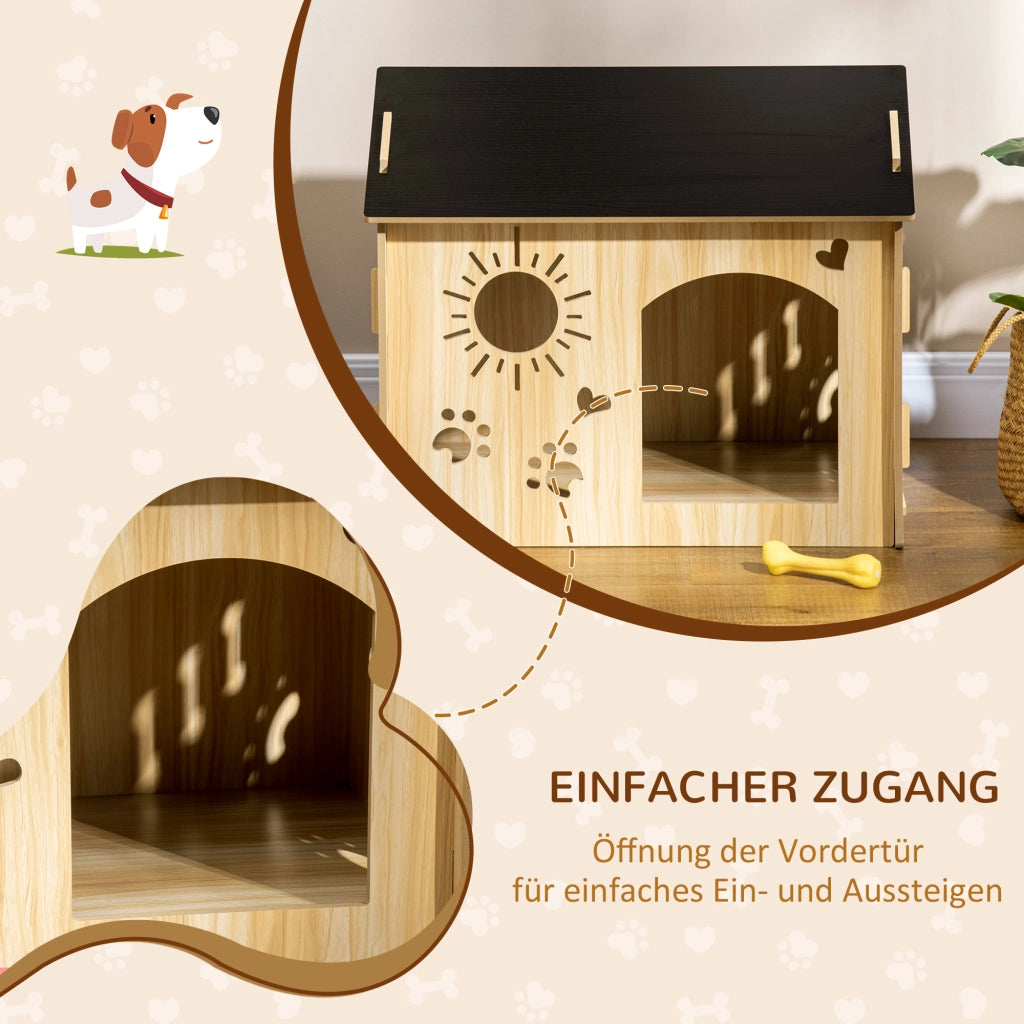 CUCCIA per cani 69x50x58,5 cm MDF color rovere