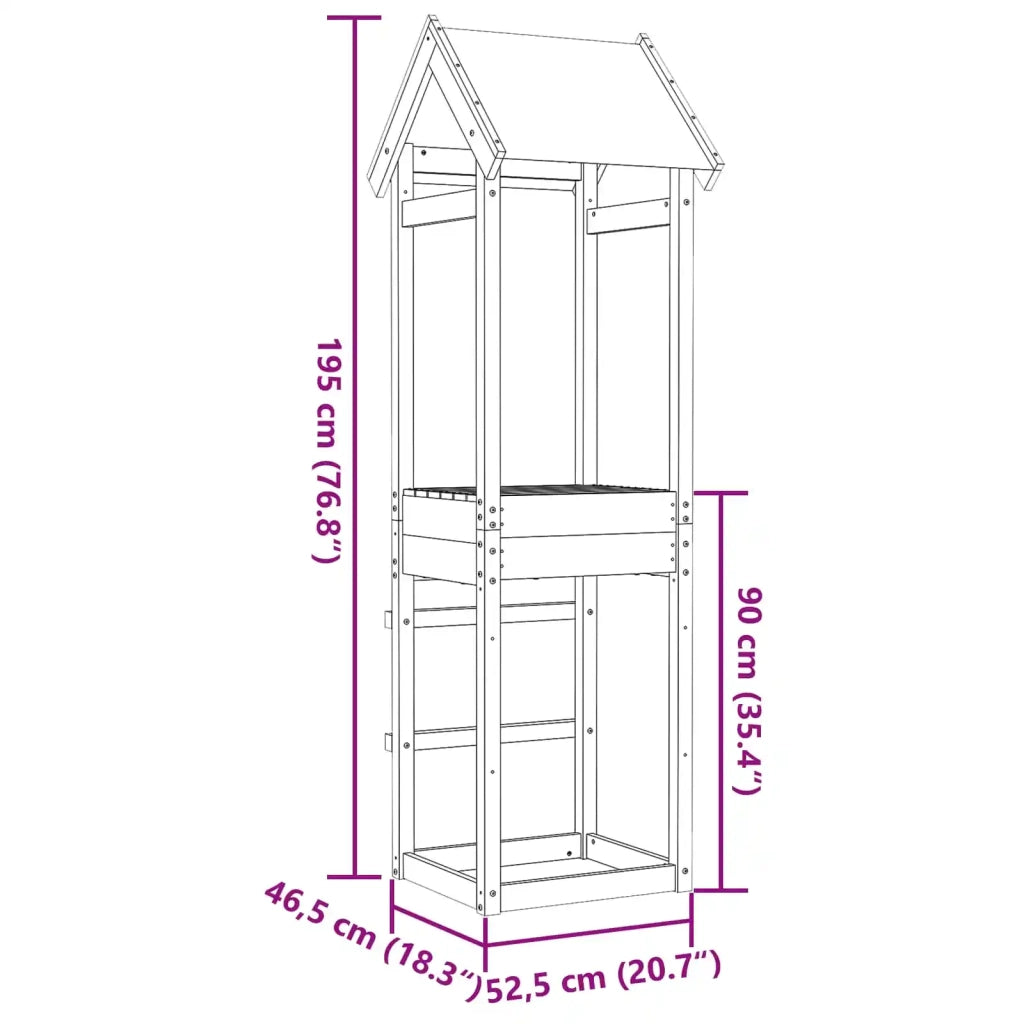 Torre da Gioco Marrone Legno Douglas Solido 3417170