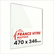 470 x 346 x 4 mm - Vetro per stufa a legna - vetro camino di ricambio - vetro per caminetto resistente al fuoco - France Vitre