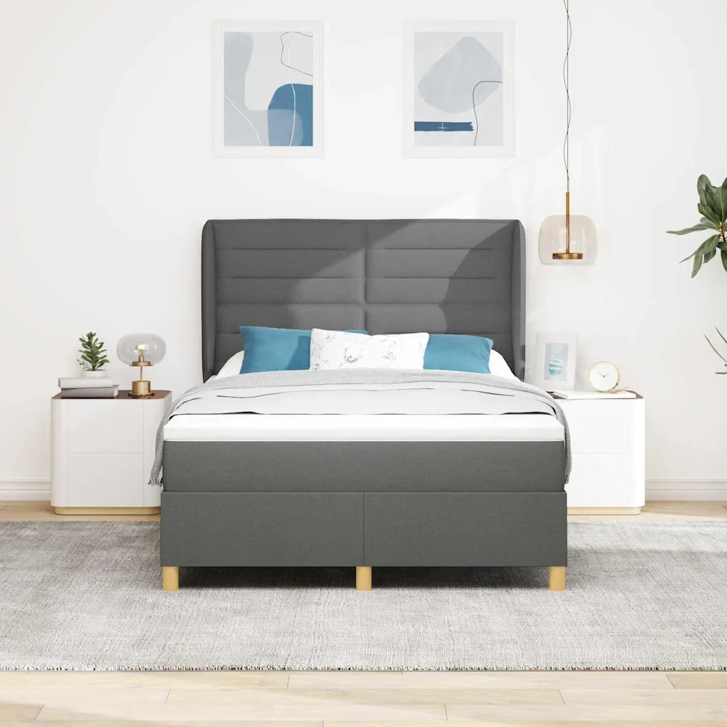 Letto con molle e materasso Grigio Scuro 90x190 cm Tessuto 3340684