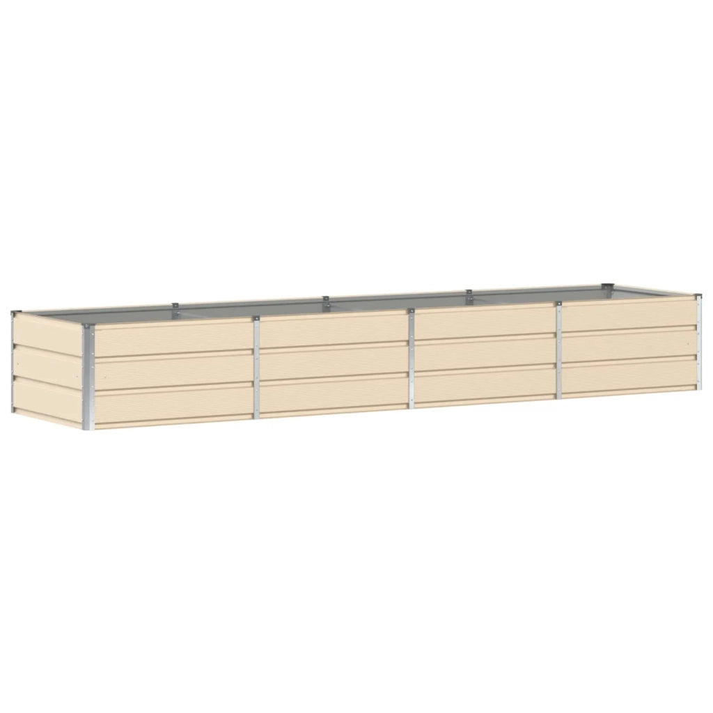 Fioriera | Cassetta per fiori | Vaso Avorio 320 x 80 x 45 cm Acciaio
