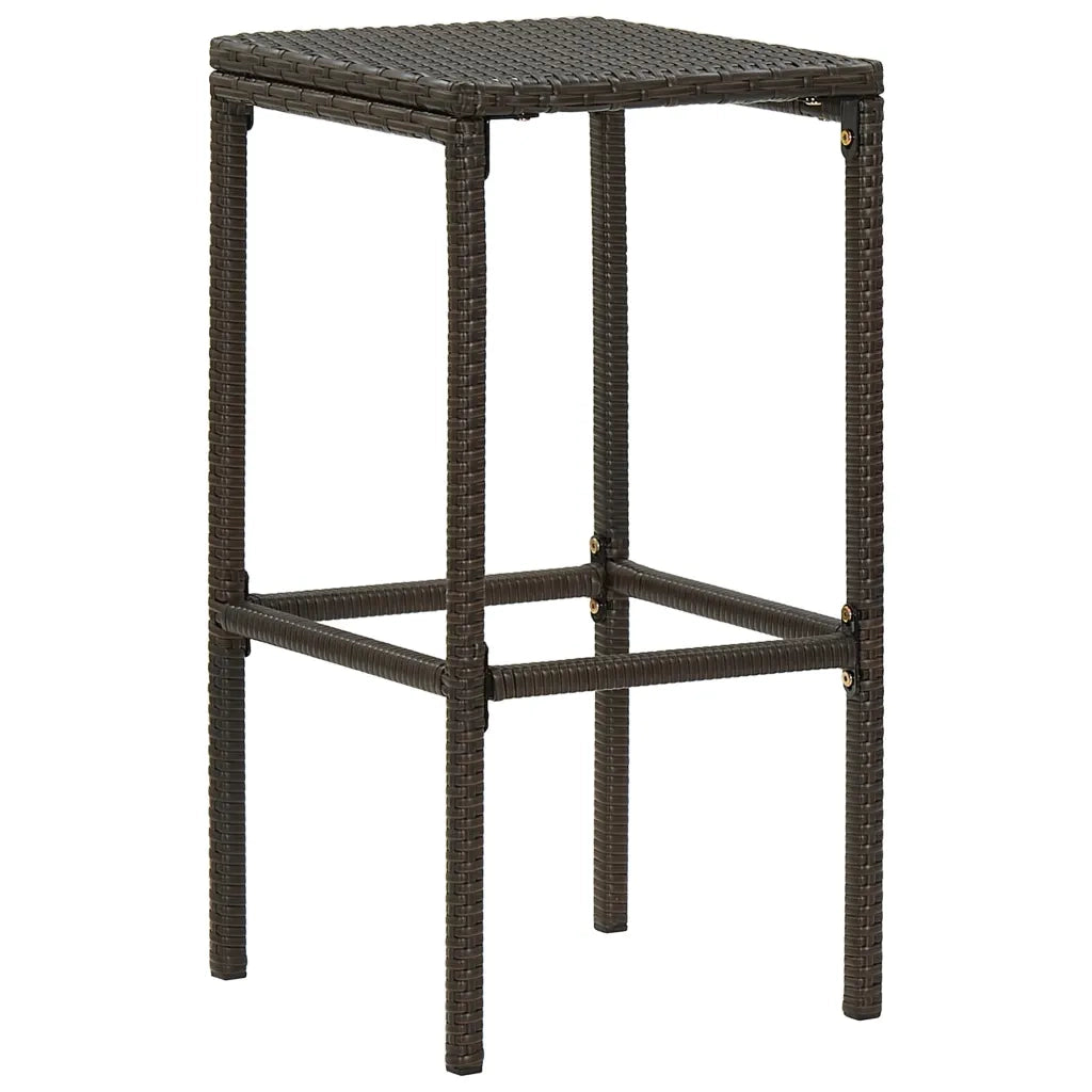 Set da Bar da Giardino 5 pz con Cuscini in Polyrattan Marrone 3064780