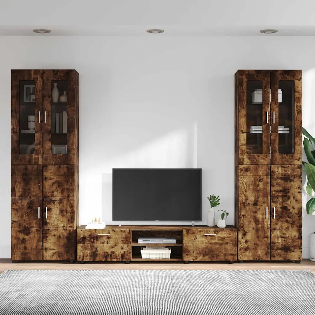 Set mobile TV FLORIN 3 pcs Rovere fumé Legno multistrato 3397999