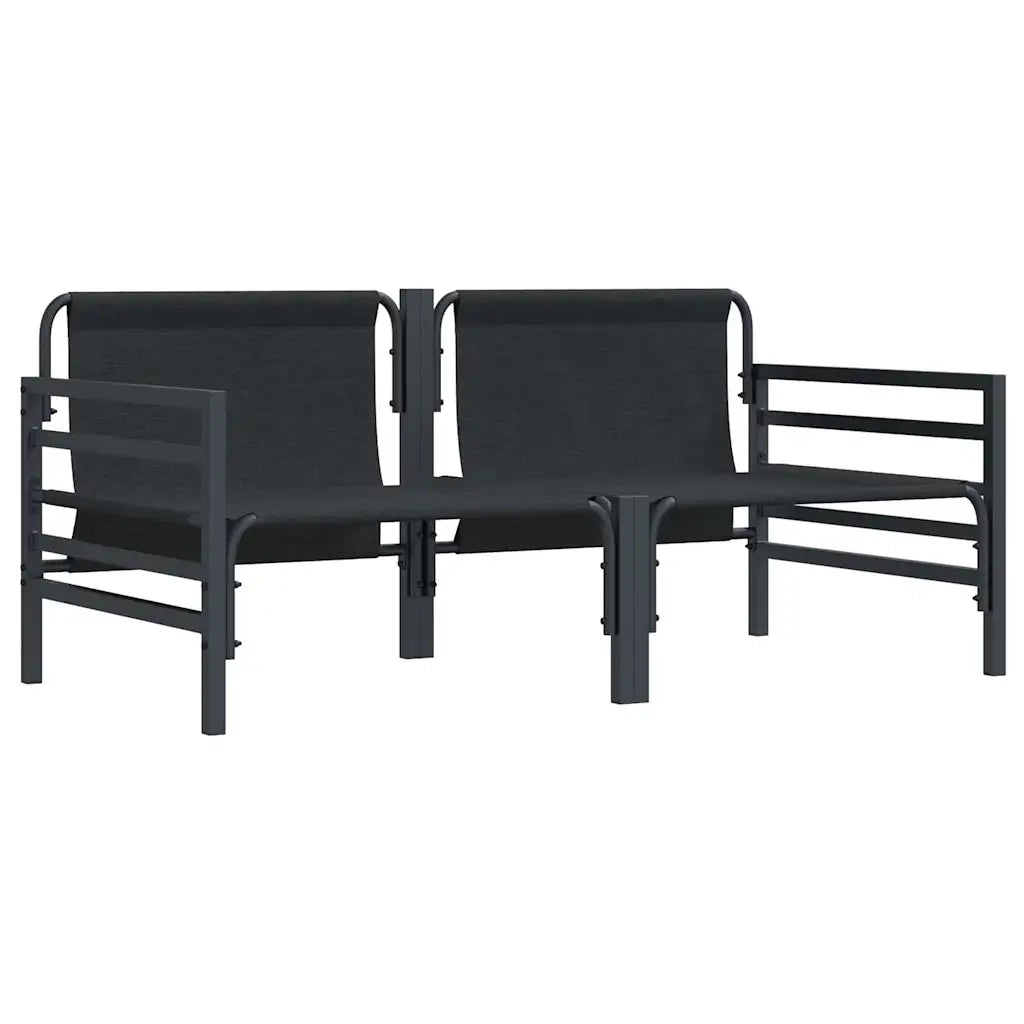 Divano da Giardino-Mobili da Esterno 2 Pezzo Antracite 80 x 80 x 71 cm Acciaio 102733