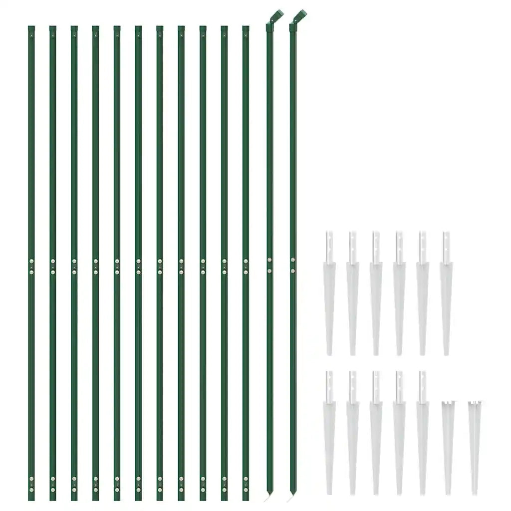 Recinzione da Giardino | Recinzione a Rete con Picchetti Ancoraggio Verde 1,8x25 m