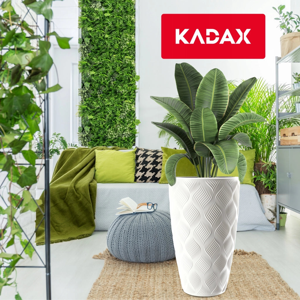 Vaso da fiori KADAX con inserto 48 cm, copertura in plastica alta