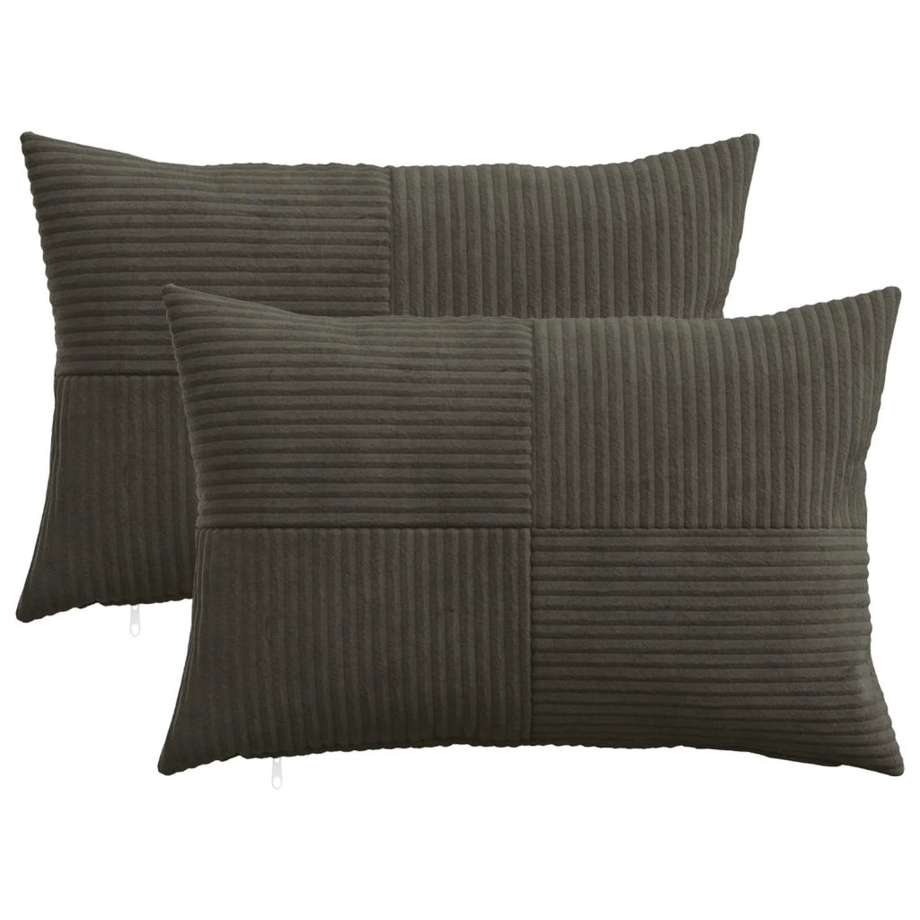 Federa 2 pcs ALMELO Antracite 30 x 50 cm corduroy 913969