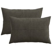 Federa 2 pcs ALMELO Antracite 30 x 50 cm corduroy 913969