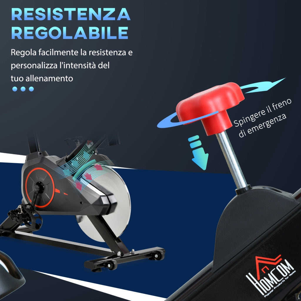 Cyclette da Camera ¨C Xylo ¨C Resistenza Regolabile, Monitor LCD, Sensore Cardio, Volano 6kg, Max 100kg