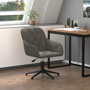 Sedia da Ufficio Girevole in Velluto Grigio Scuro 344857