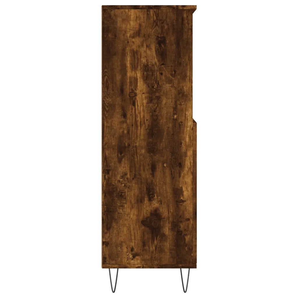 Credenza-Buffet-Armadio da cucina Rovere Fumo 60x36x110 cm in Legno Multistrato 568520