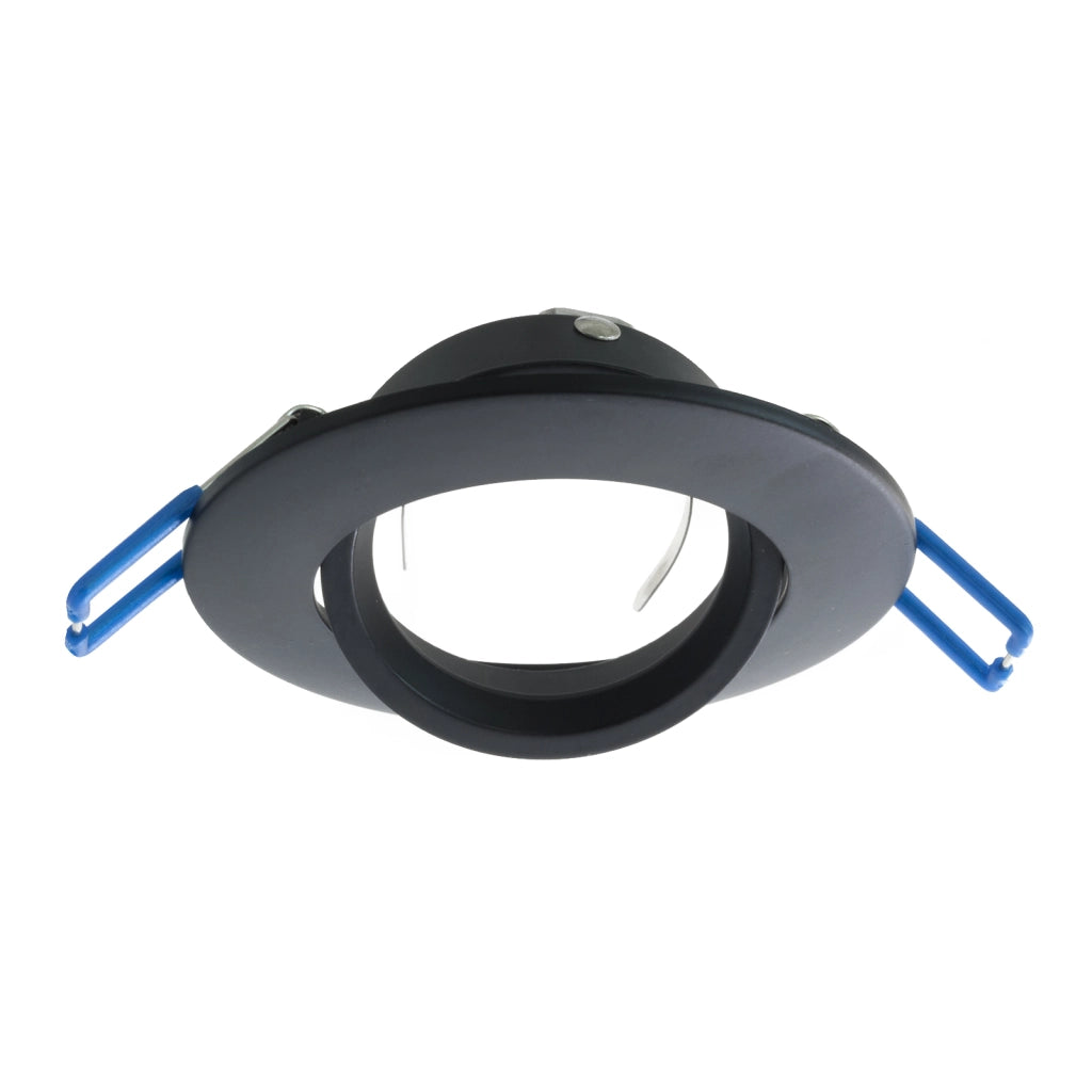 Porta faretto nero supporto luci incasso 75mm luce LED soffitto orientabile GU10 COLORE NERO