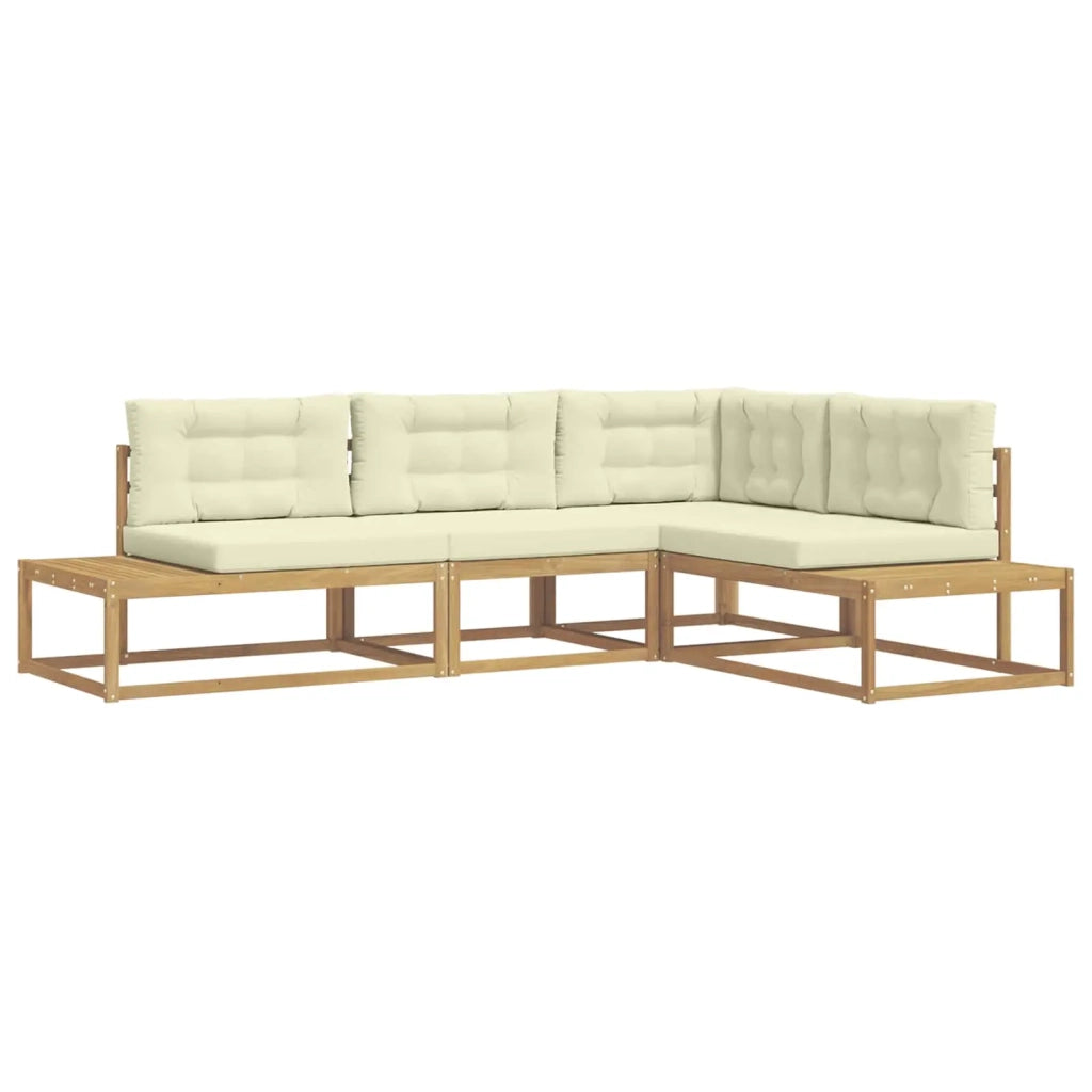 Set di divani da esterno Bianco 277,5 x 198,5 x 73 cm 3386999