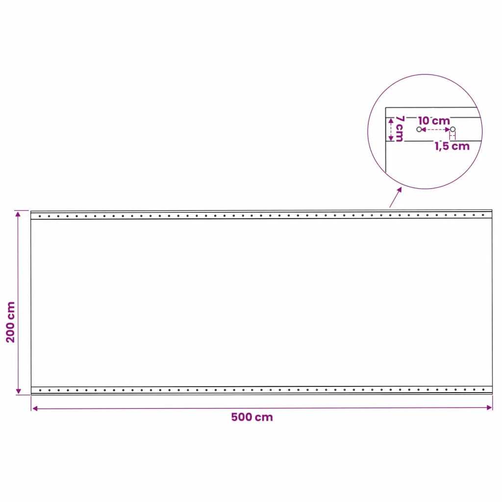 Telo con Occhielli Verde 2 x 5 m 260 gsm PE 42039265