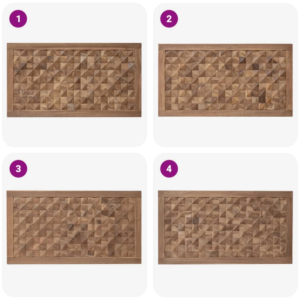 Testiera | Testata Naturale Legno di teak solido