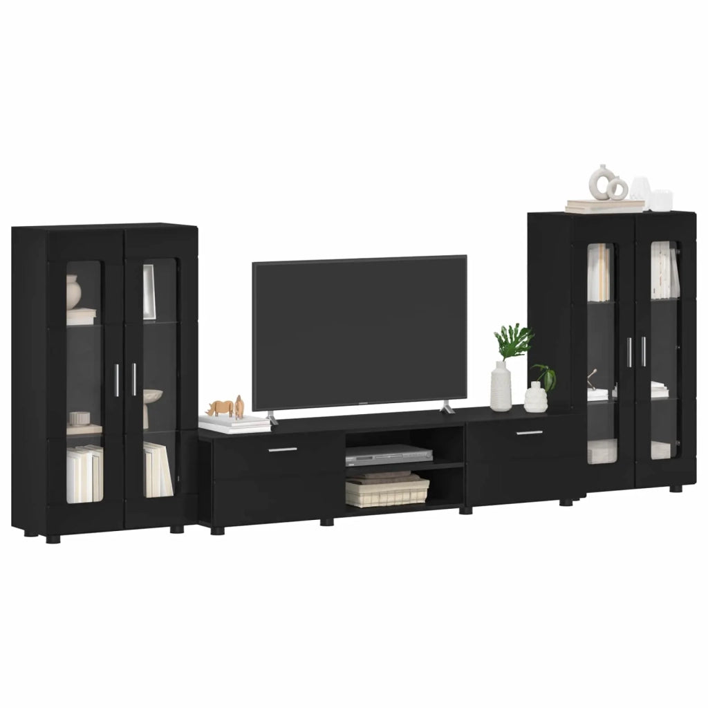 Set mobile TV con cassetto FLORIN 3 pcs Nero Legno multistrato 3397935