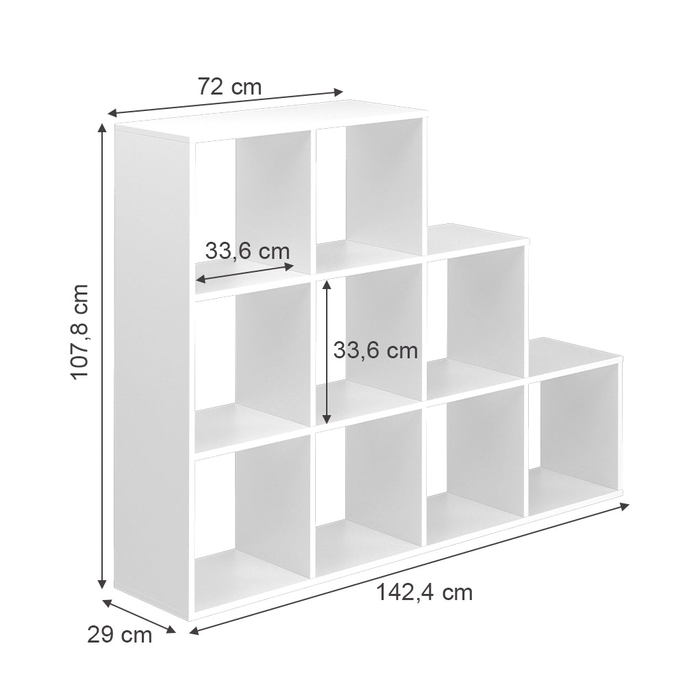 Vicco Scaffale per scale Bianco 142.4 x 107.8 cm