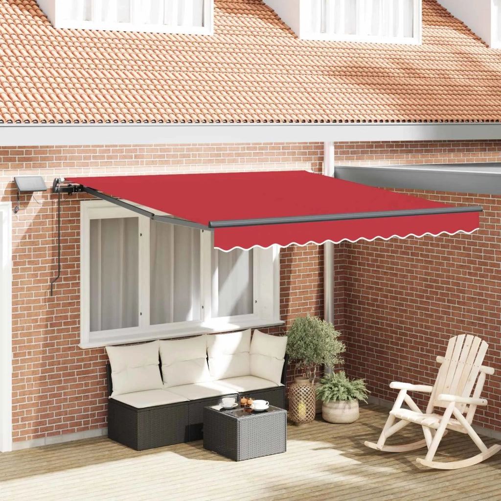 Tenda Retrattile Rosso 300 x 250 cm Tessuto 3330146