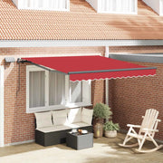 Tenda Retrattile Rosso 300 x 250 cm Tessuto 3330146