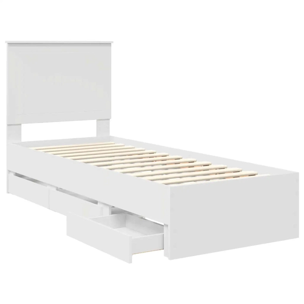 Struttura del letto Bianco 75 x 190 cm Legno Ingegnerizzato 3411166