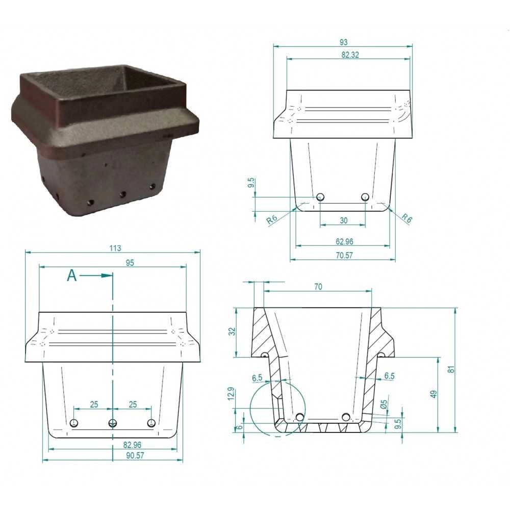 BRACIERE CROGIOLO PER STUFA A PELLET KARMEK ONE MORETTI DESIGN SML101-00 - UNIVERSALE
