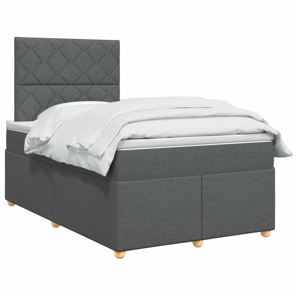 Letto box spring con materasso Grigio Scuro 120 x 190 cm 3453845