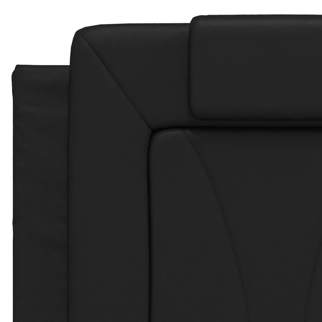 Letto matrimoniale | Letto per adulti | Letto Viana con Materasso Nero 120x200 cm in Similpelle