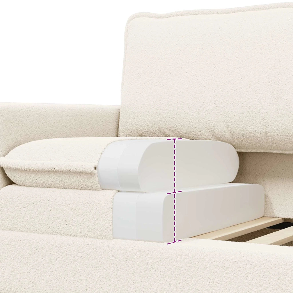 Set di divani 2 pz Crema Tessuto 3417078