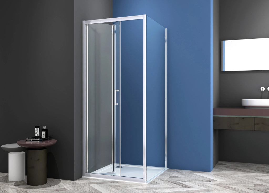 Box Doccia 2 lati 70x70 cm fisso + soffietto H195 cm ISA Cromato