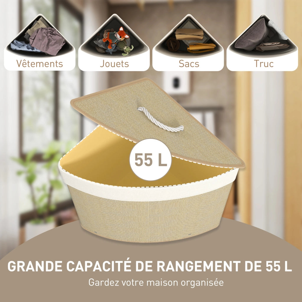 Cestino per Biancheria in Bamb¨´ 55L ¨C zephmum ¨C 35x35x60 Naturale