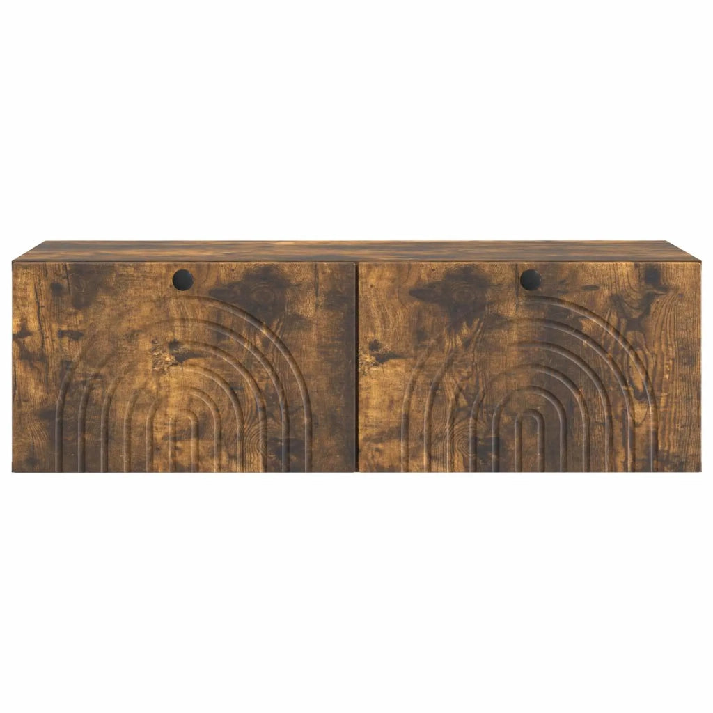 Mobile Porta TV da Muro-Credenza per TV sospesa Rovere Fumo 99 x 41 x 30 cm