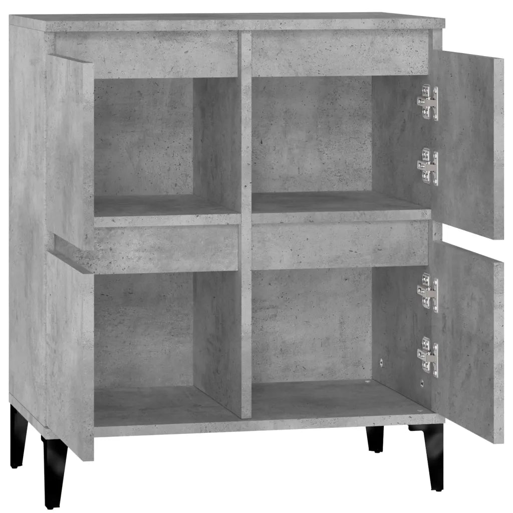 Credenza-Buffet-Armadio da cucina Grigio Cemento 60x35x70 cm in Legno Multistrato 227665