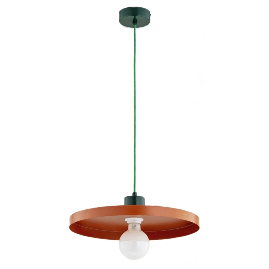 Lampada a sospensione loft Eteri arancio/verde E27 15W Alfa