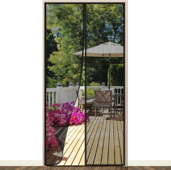 Veloce tessuto per porte - molto fine - 70 x 200 cm - chiusura magnetica automatica - repellente insetti