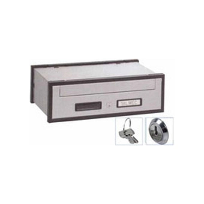 Silmec 30-501 SC5 Casellario Postale Orizzontale Anteriore Acciaio Zincato Serratura Cilindro 2 Chiavi 40x25x12.5 cm colore Argento