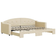 Divano letto | Sof¨¤ letto | Letto singolo Estraibile Crema 80x200 cm Tessuto