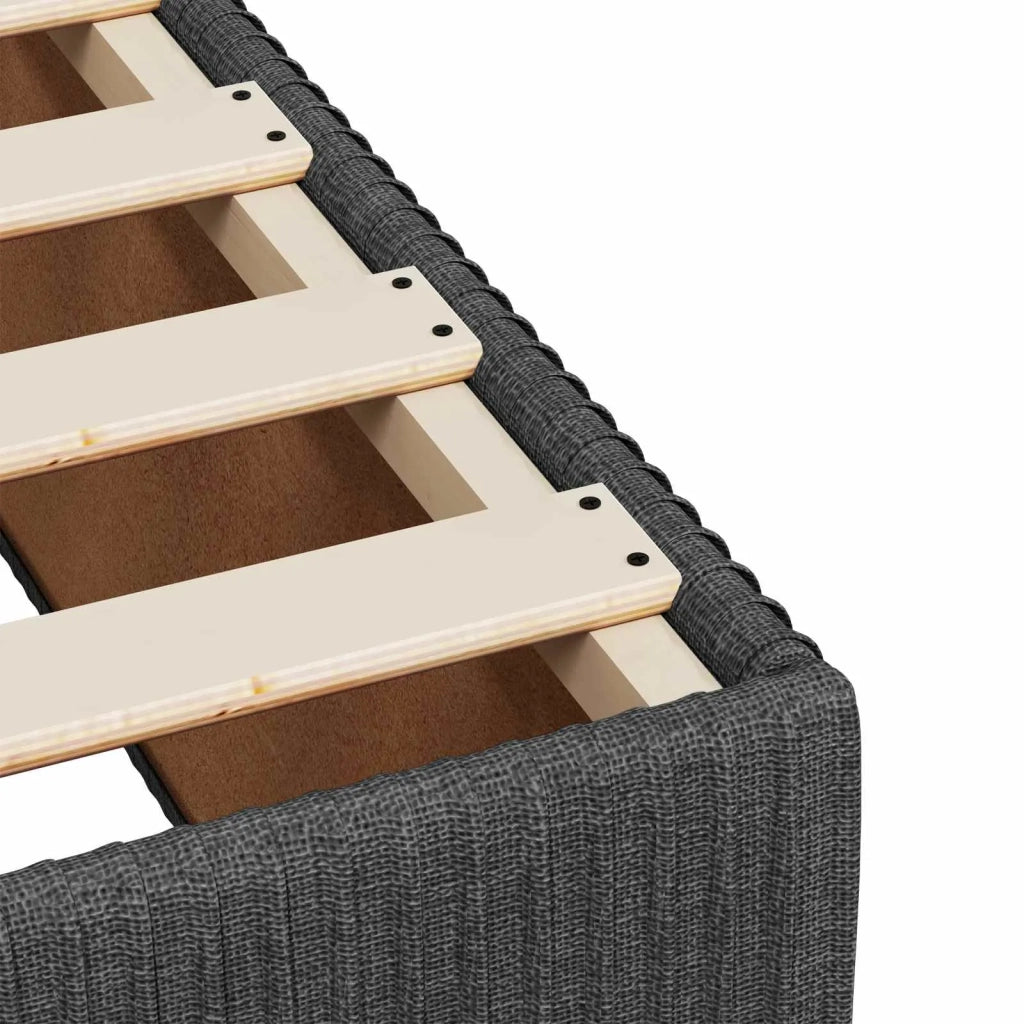 Letto box spring con materasso Grigio Scuro 120 x 190 cm 3451420