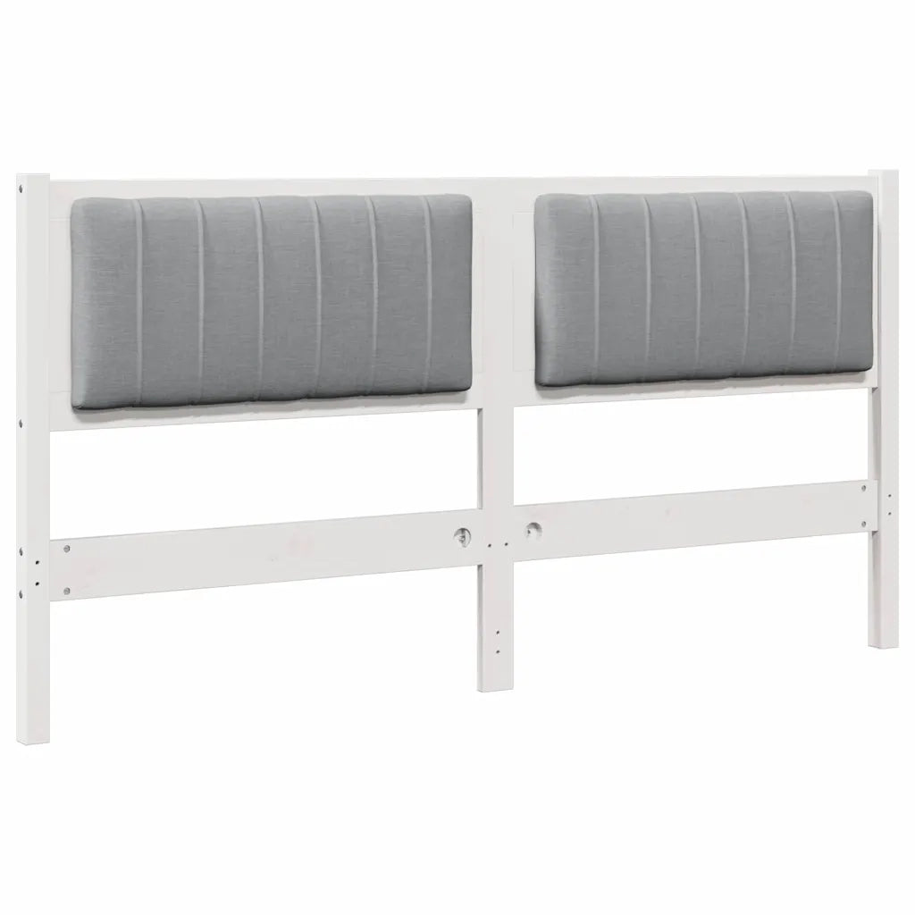 Testiera | Testata imbottita con Testiera | Testata Bianco 160 cm Pino massello