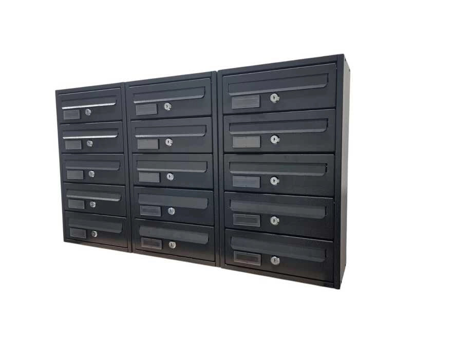 Casellario Postale da Esterno MODULARE BoxoB Imperium 983 Con Cilindretti Numerati (RAL 7021) - 8 Comparti