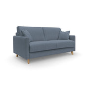 Edgar Divano letto matrimoniale in tessuto felis impermeabile T03 180 cm (mat. 140x197) blu
