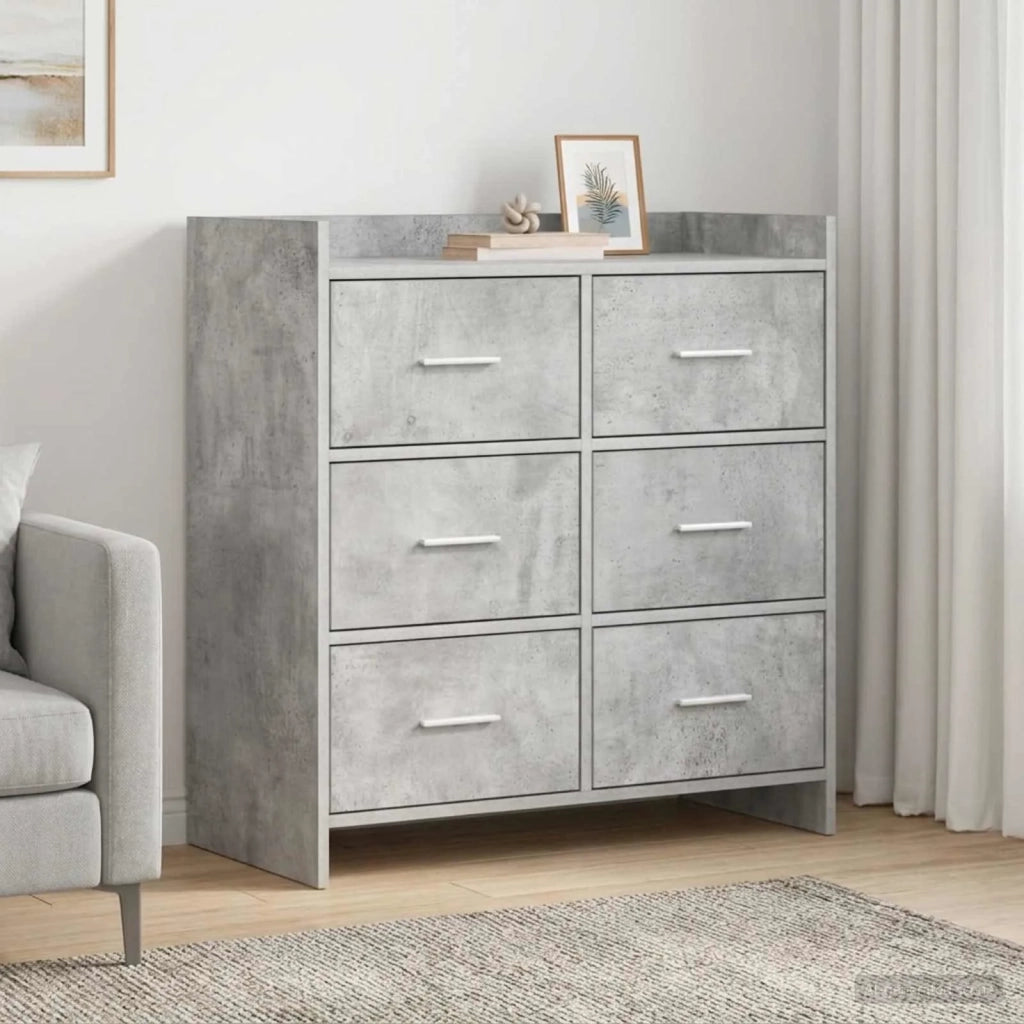 Credenza Grigio Cemento 75 x 33 x 80 cm Legno ingegnerizzato 8011102