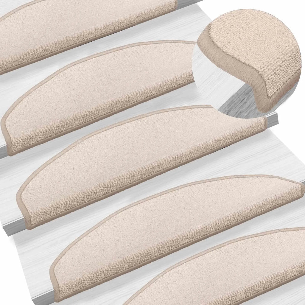 Tappetini per scale autoadesivi Semicircolare 15 pcs Tortora 42038641
