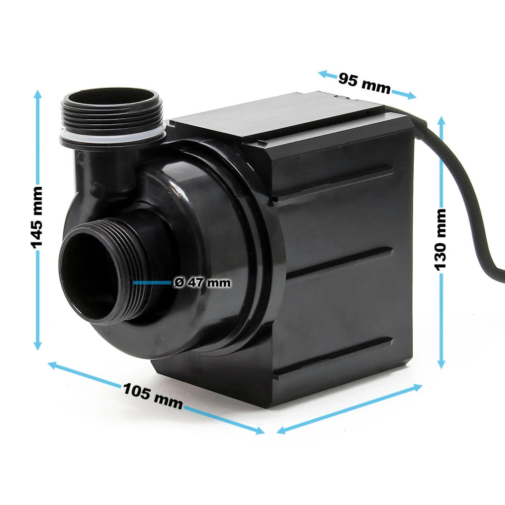 Pompa per acqua da laghetto filtro filtrazione a ruscello acquario ecologico piccolo laghetto 12000 litri all'ora 100 Watt 4216073 16_0002008
