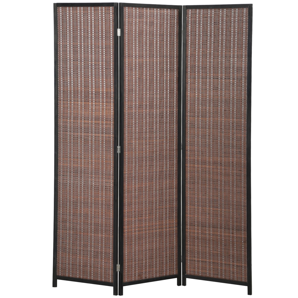 Paravento separatore 3 pannelli pieghevole ¨C Xylo ¨C legno marrone 135x180 cm
