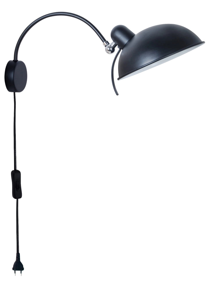 Applique Candellux Nora 21-53602 nera E14 con spina