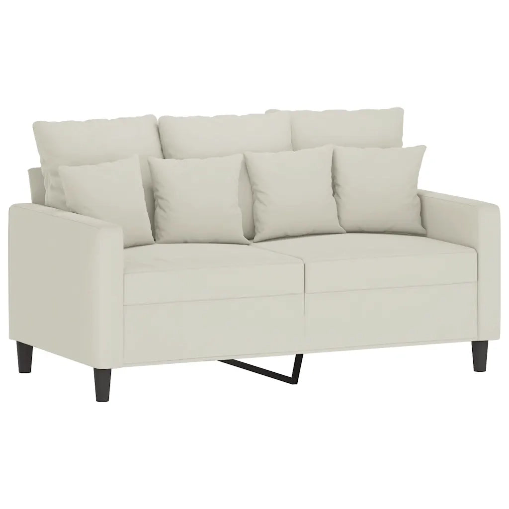 Set di Divani 3 pz con Cuscini Crema in Velluto 3201738