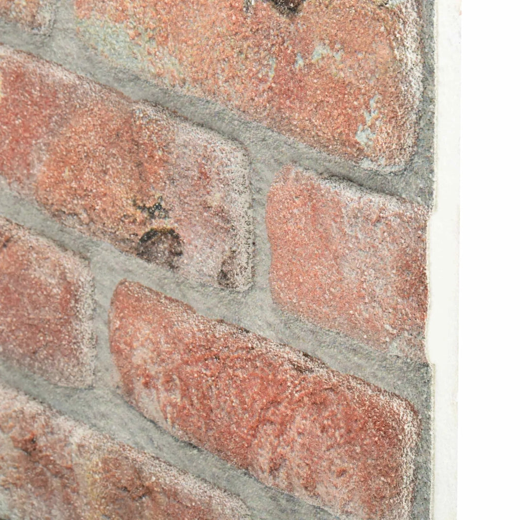 Pannelli da parete 10 pcs Rosso 100 x 50 cm Schiuma EPS 332921
