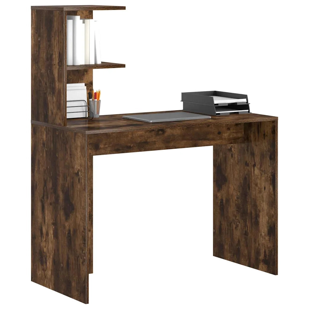 Scrivania | Tavolo da Ufficio Rovere fum¨¦ 102 x 50 x 124 cm Legno multistrato